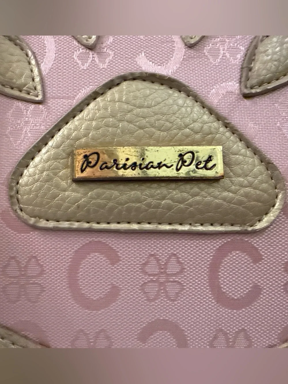Parisian Pet Pink & Gold Carrier only used 1 time and in excellent condition..
